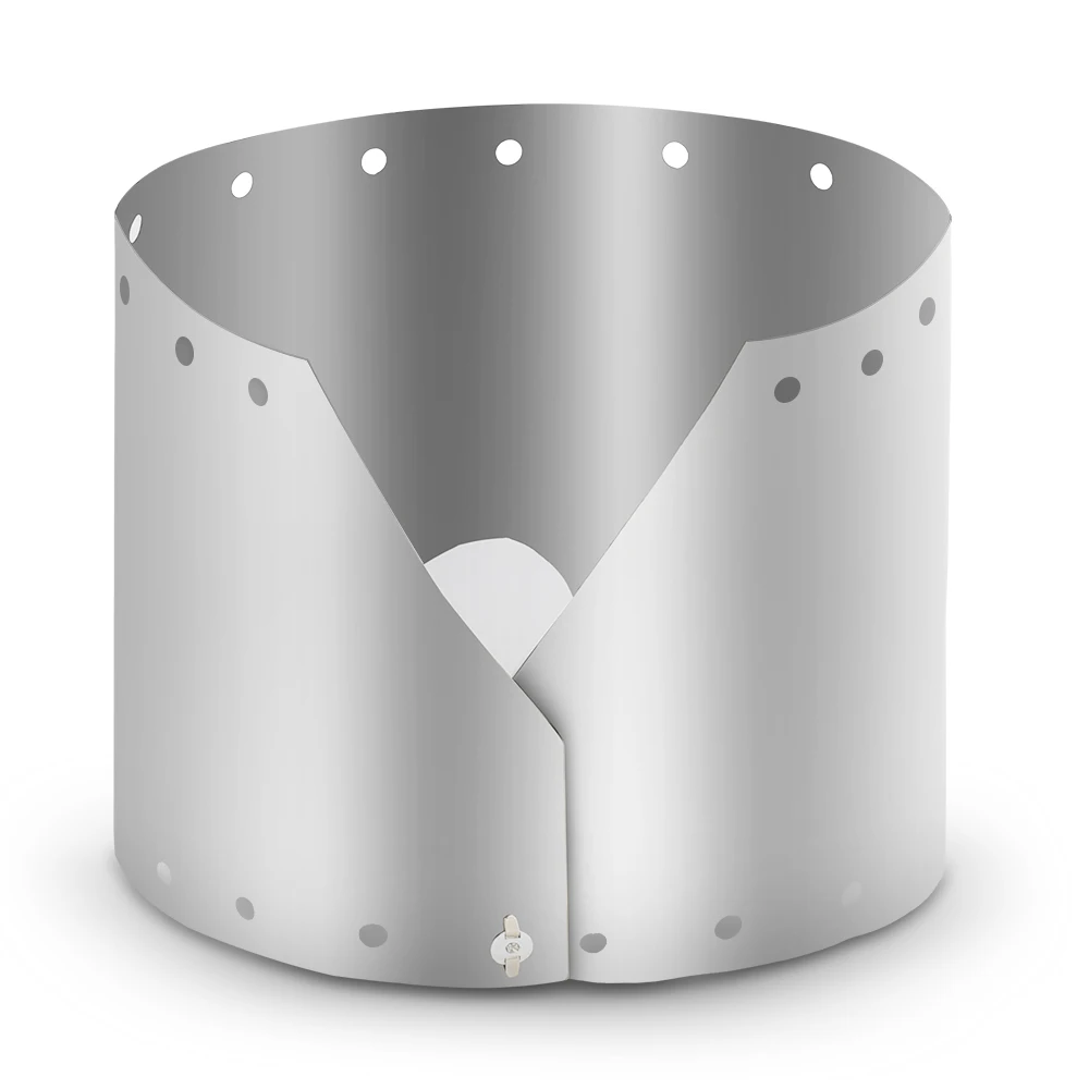 Сверхлегкая титановая походная плита ветрозащитная 15 см/19 см уличная газовая