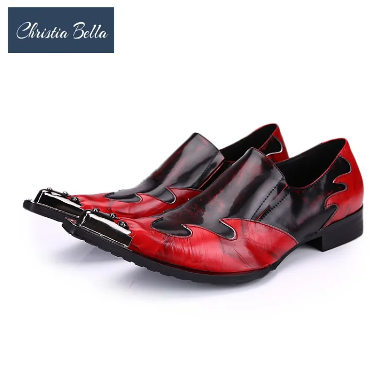 Christia Bella Лоскутная обувь из натуральной кожи мужские туфли для торжественного