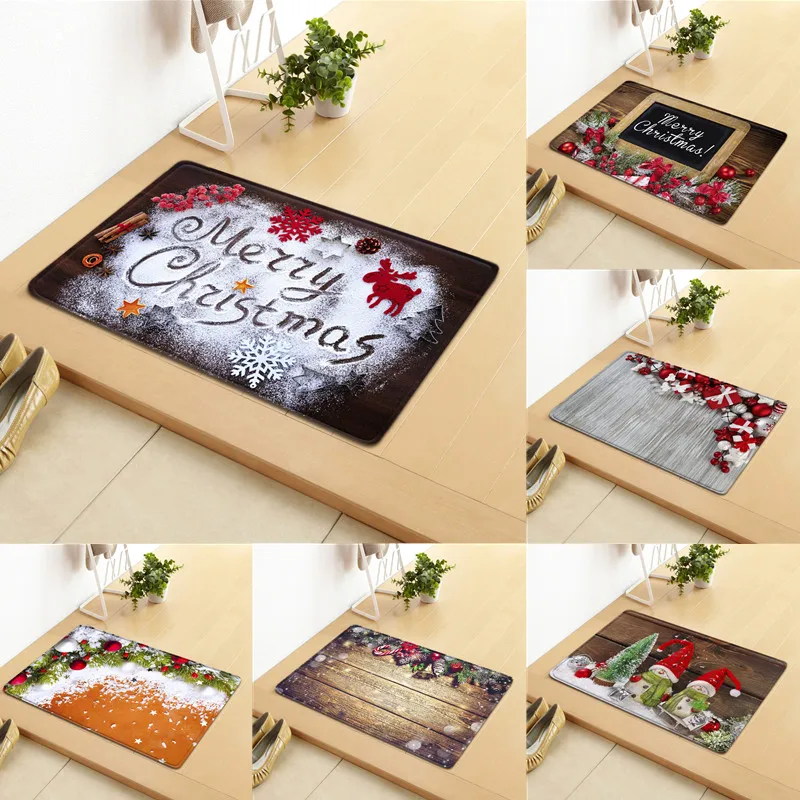 

Christmas Decorations Carpets for LivingRoom DoorMat Kitchen Non-slip Floor Mats Bathroom Area Rug Kitchen Rug Outdoor Rug