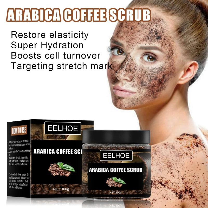 

Body Coffee Scrub Cream Natural Skin Care Exfoliation Nourish Soften Moisturize Whitening Anti Aging Dead Skin Remove Scrubs