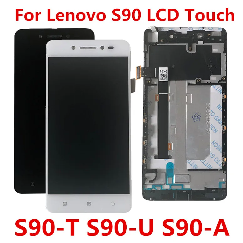 ЖК дисплей с дигитайзером сенсорного экрана в сборе для Lenovo S90 рамкой дисплеем