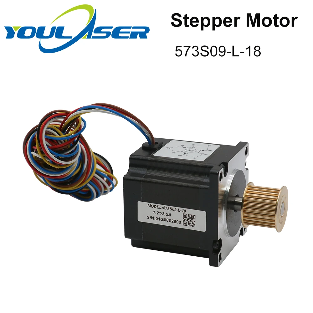 YOULASER Leadshine 3 фазный шаговый двигатель 573S09 L 18 для NEMA23 длина 6 35 А вал 50 мм мм|Шаговый