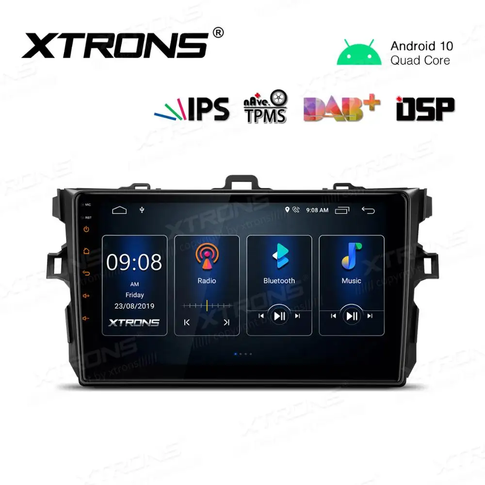 XTRONS 9 ''IPS автомобильный стерео радио плеер DSP DVR OBD2 Bluetooth GPS для Toyota Corolla 2007 2008 2009