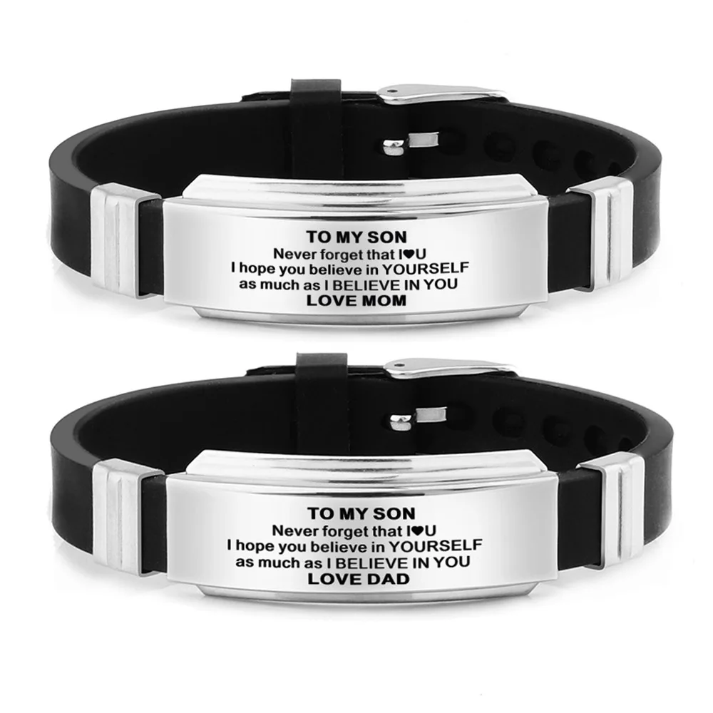 

Браслет из нержавеющей стали и силикона для моего сына