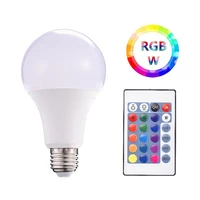 led bulbs e27 rgb with remote control dimmable ampoule smart lights professional household indoor holiday decoration dropship
