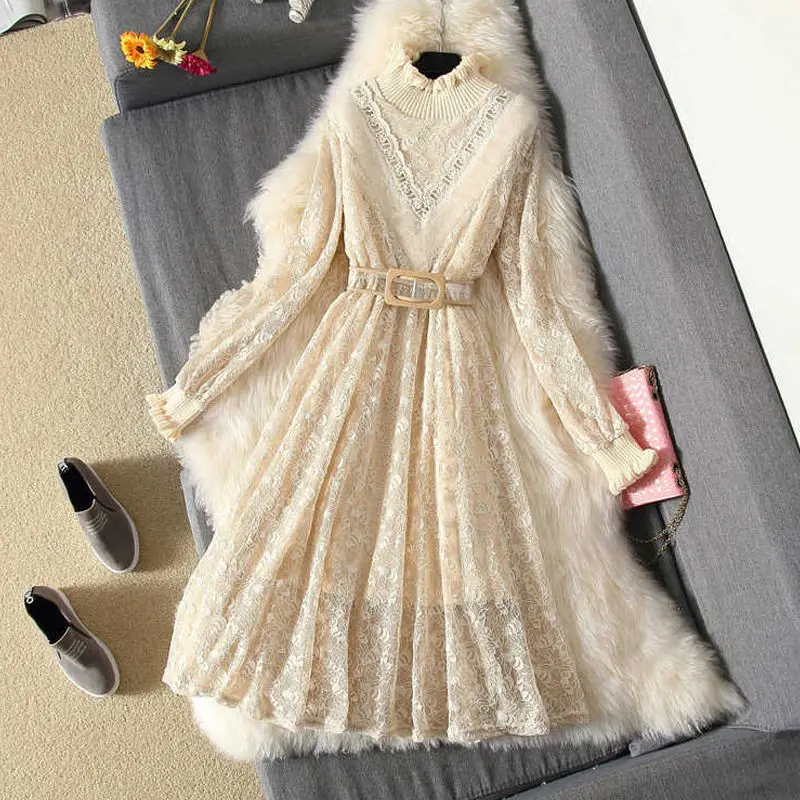 Женское Сетчатое кружевное платье сексуальное женское эстетическое Макси