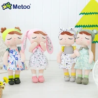 metoo spring summer edition angela stuffed doll 33cm soft baby plush toy fashion rabbit doll bowknot bunny gift for kids girls