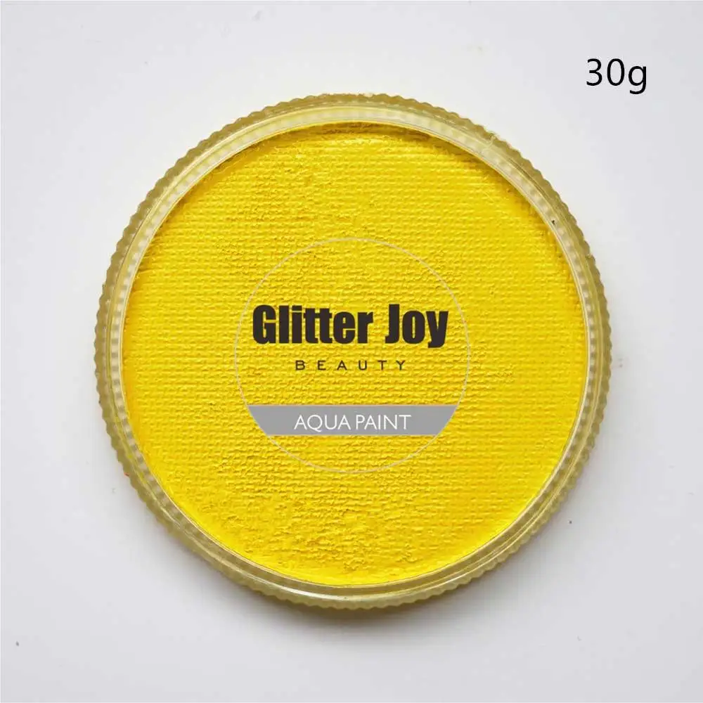 Желтая 30 дневная светлая краска для лица тела пигментный Макияж ночной вечеринки
