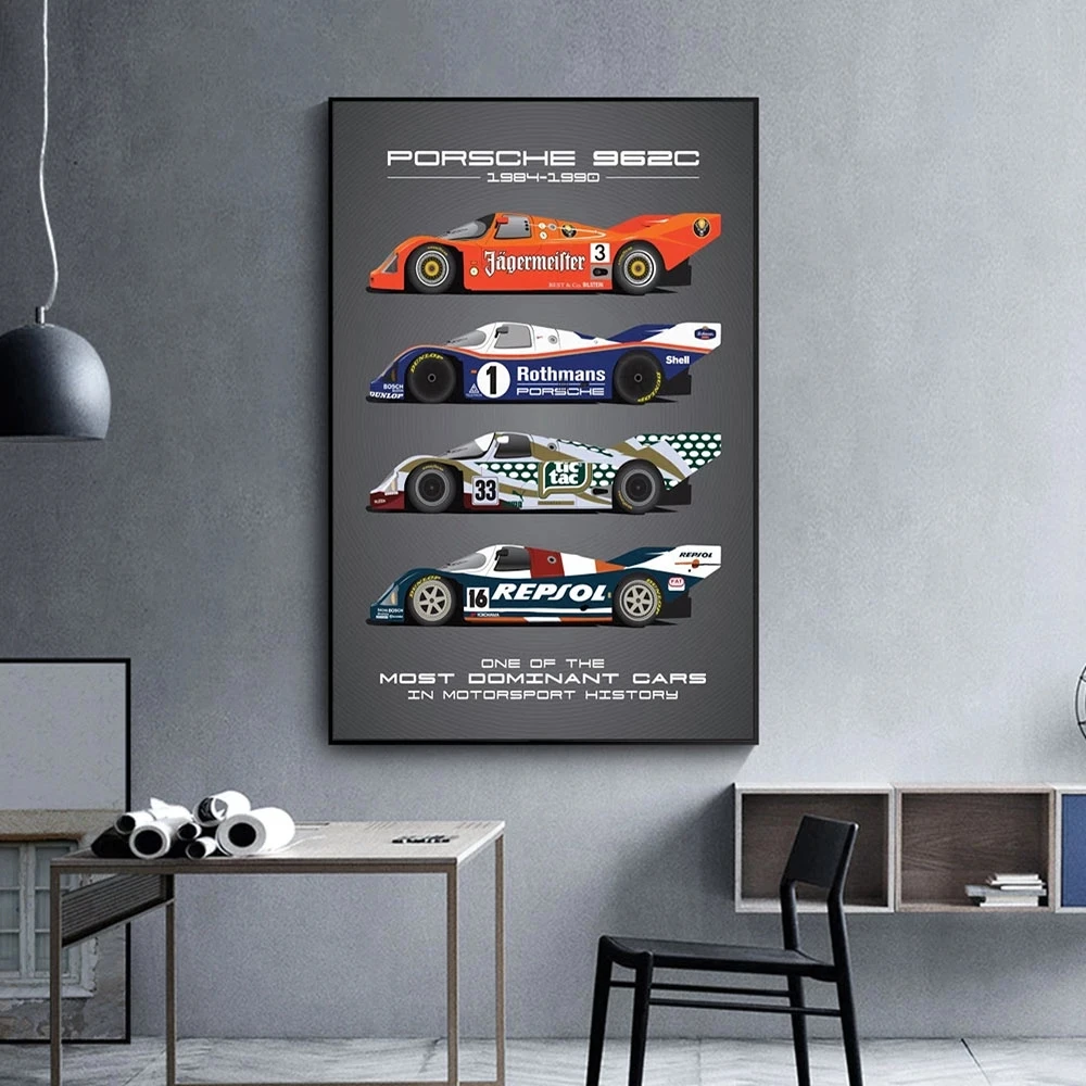Винтажный автомобиль Supercars Классический гоночный фотокартина домашний декор