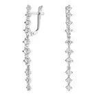 Серьги серебряные JEWELLER KARAT, арт.21279539 Кубик Циркония