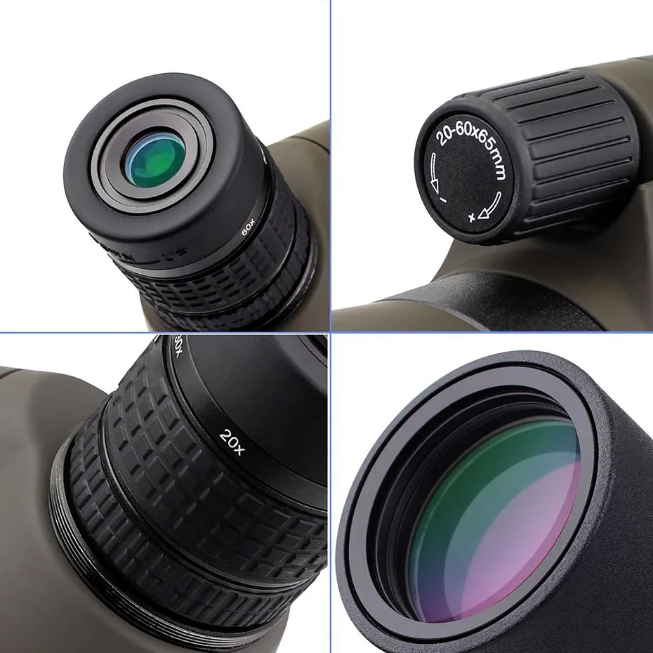 SVBONY SV13 Зрительная труба 20-60x65 зум телескоп BK7 серебро+ MC Призма и полностью многослойный объектив объектива водонепроницаемый F9314AA для охоты, стрельбы, стрельбы из лука, наблюдения за птицами