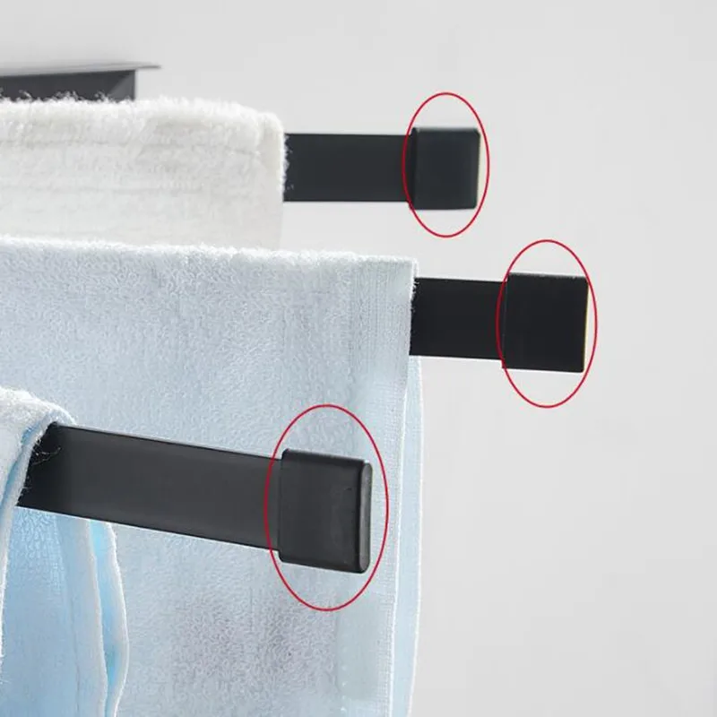 Складная вешалка для полотенец настенная алюминиевая полка мойки вращающаяся