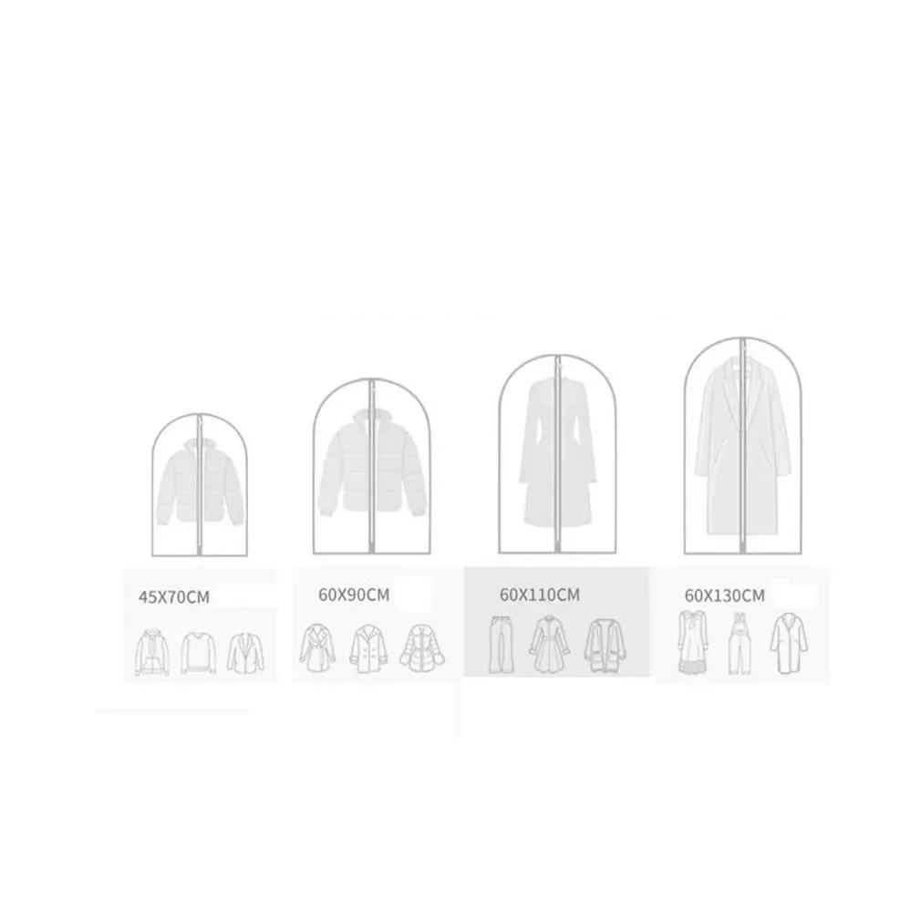 

45x70Cm Thickened Translucent Clothes Dustproof Storage Bag Children'S Clothes Storage Bag Suit Dust Cover