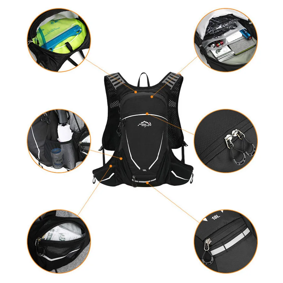 Эргономичный рюкзак INOXTO для пеших прогулок и велосипедов дорожный ранец