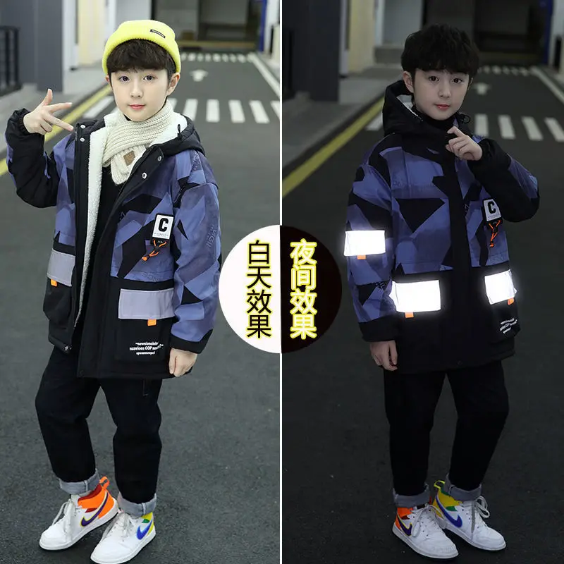 

2021 New Arrival Boys' Winter Cotton Coats Thickened 2022 New Children's Winter Jacket Children's Winter Overcoats 4-14 Years