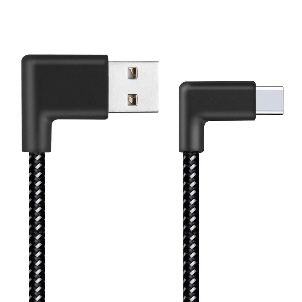 Мощный Прочный Микро сильный USB кабель 90 градусов двойной локоть головка