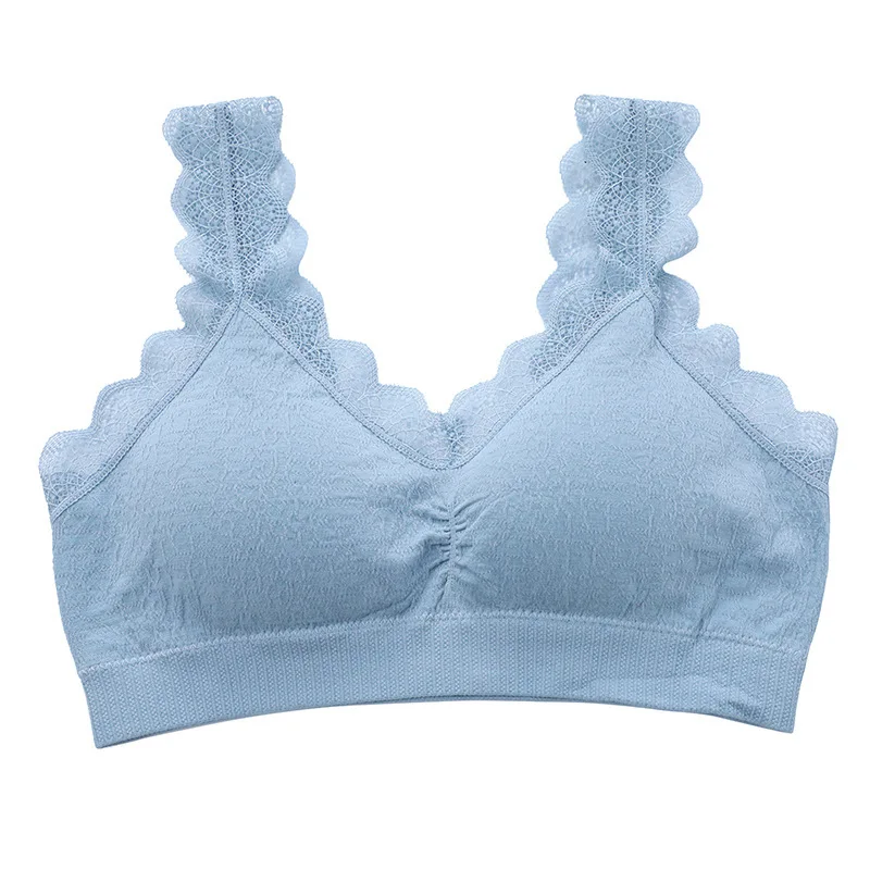 

Natural Latex Underwear Female Silk Modal Cotton Lace Seamless Sexy Beautiful Back Wrapped Chest No Steel Ring Tube Top