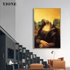 Золотая граффити винтажная картина маслом Мона Лиза настенное искусство портрет в эстетике абстрактные принты холст постер картина для гостиной