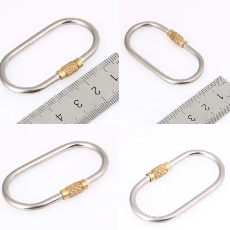 Титановый сплав D Форма карабин винтовой замок бутылка Крюк Пряжка висячие замки