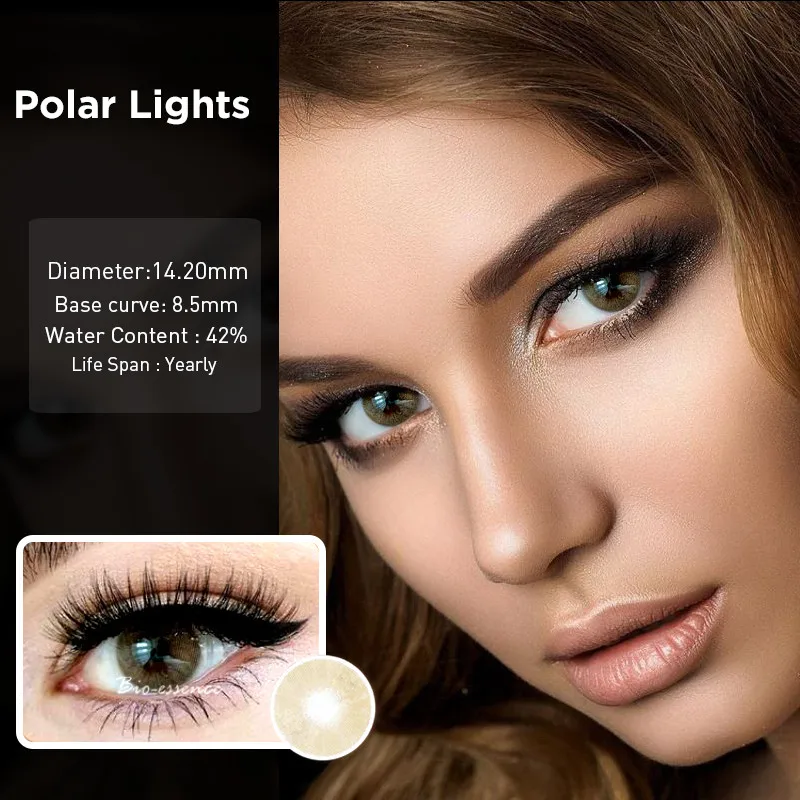 1 pair colored contact lens yearly use natural looking cosmetic eyes contact lenses with color eye lens with prescription free global shipping