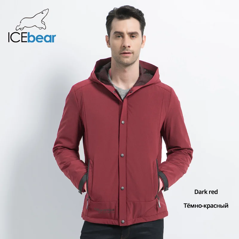 M340 ICEbear Новое мужское повседневное пальто, осенние мужские теплые брендовые модные куртки, пальто с хлопковой подкладкой, ветрозащитное пальто MWC18216D - Цвет: M340