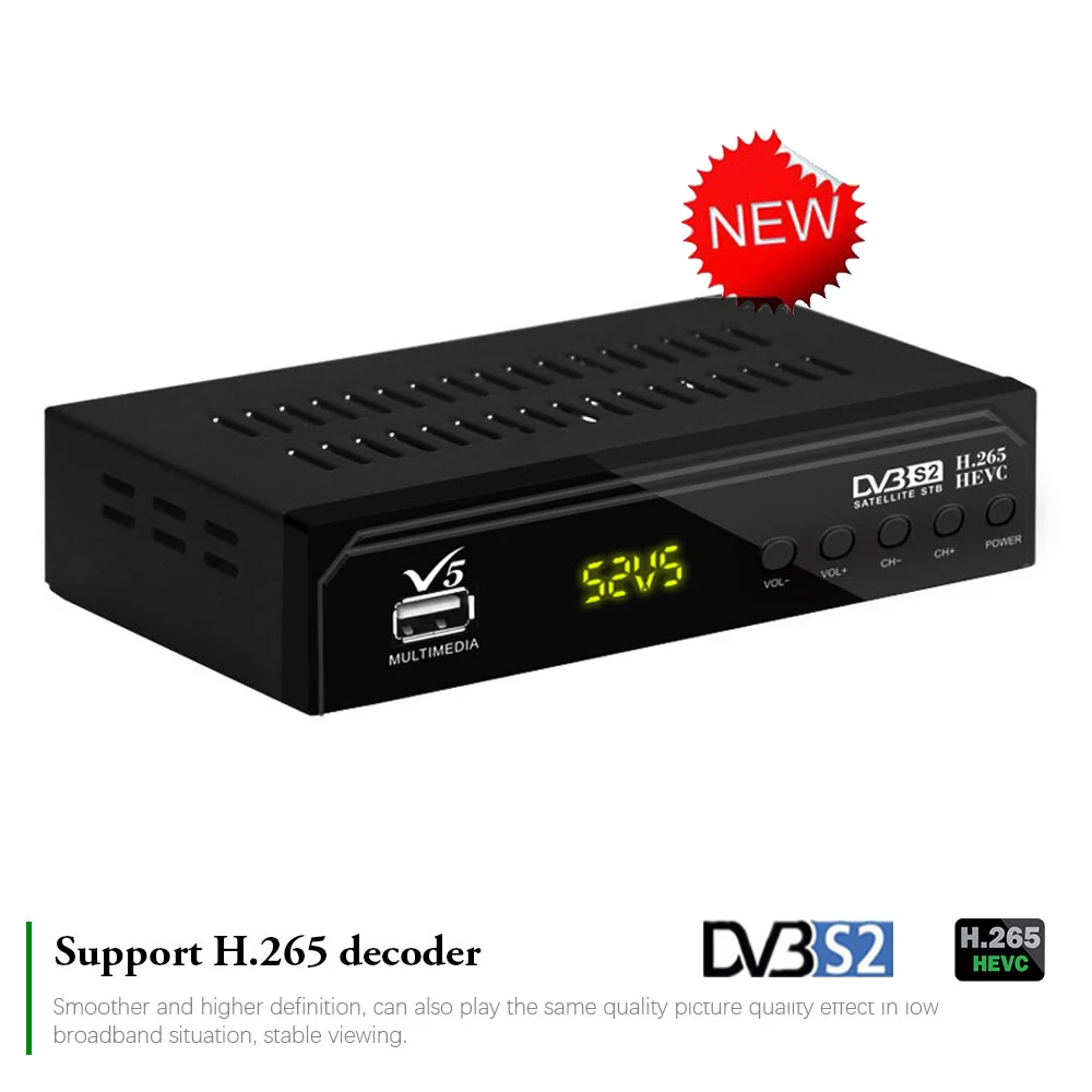 Цифра спутниковый телевизионный ресивер H.265 DVB-S2 цифрового ТВ компьютерной приставки к телевизору искатель антенн Интернет Youtube Biss vu декодер cs приемное устройство Wi-Fi, RJ45