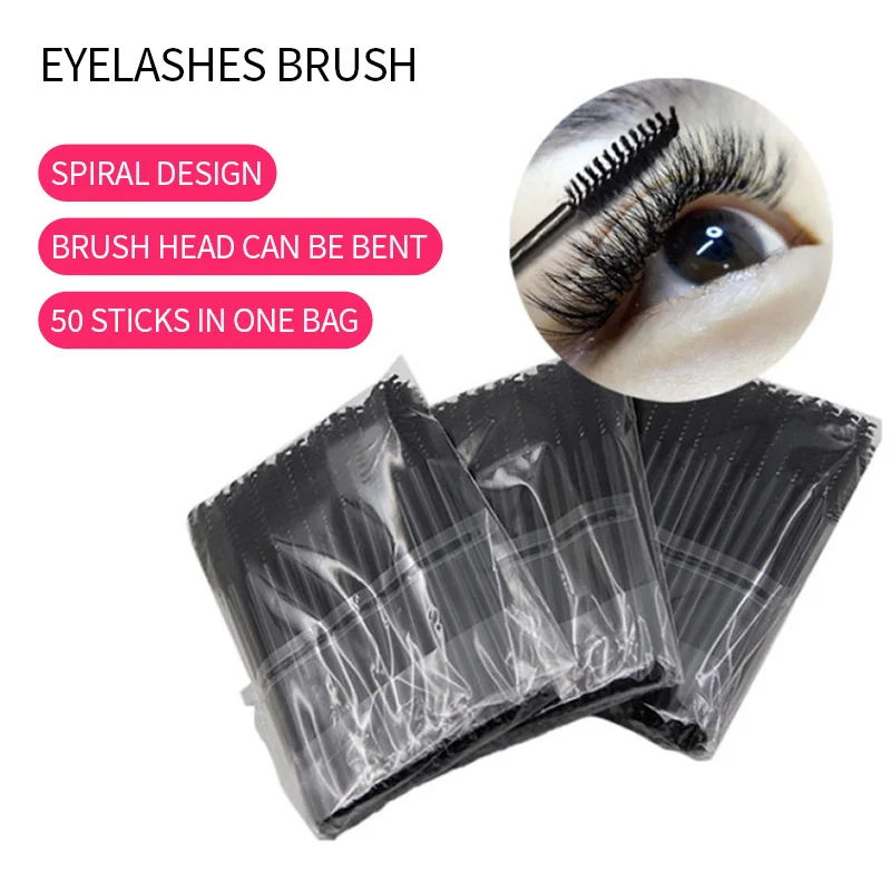 

50Pcs Eyelashes Brush Make Up Eyelash Extension Wands Disposable Makeup Set Brushes Mascara Eyebrow Spoolers Maquillaje Tools