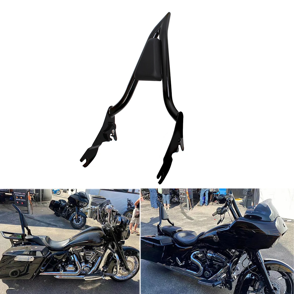 Черная съемная спинка пассажира для мотоцикла подходит Harley Touring Street Glide | Накладки и декоративные молдинги -1005002058655231