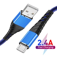2 4a micro usb nylon cable fast charging date 2m3m for xiaomi huawei redmi note5 pro micro usb mobile phone accessories cables