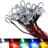 10pcs 12v 5mm led wired pre bulb aa59 emitting diodes diode lights clear 3mm wide resistor lamp bulb for diy home decor