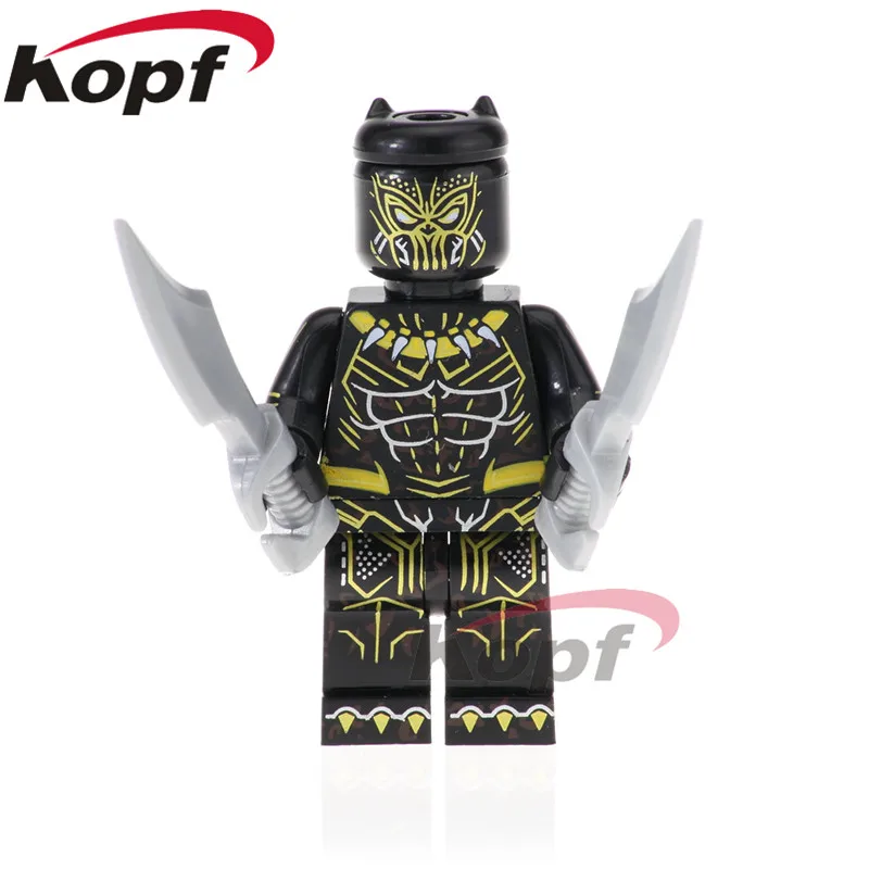 855 Without Box Одиночная супер героев строительные блоки Черная пантера M'baku Shuri Killmonger кирпичи Фигурки игрушки для детей XH 857 - Цвет: 855 Without Box