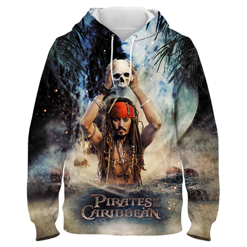 

Pirates of the Caribbean Hoodies Fashion Men's Women Children 3D Print Streetwear Pullover Long Sleeve Boy Sweatshirts Cool Coat