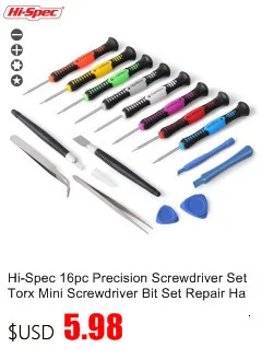 Hi-Spec 30 Набор отверток для ПК 1/4 динамометрический ключ гнездо и Набор бит l-образный двойной наконечник гаечный ключ ремонтный ручной набор инструментов BI001