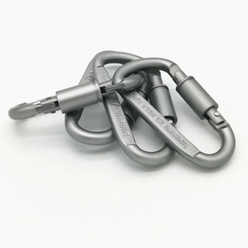 8 5 см d образный кемпинг карабин Алюминий сплав винт серый запирающий крюк зажим