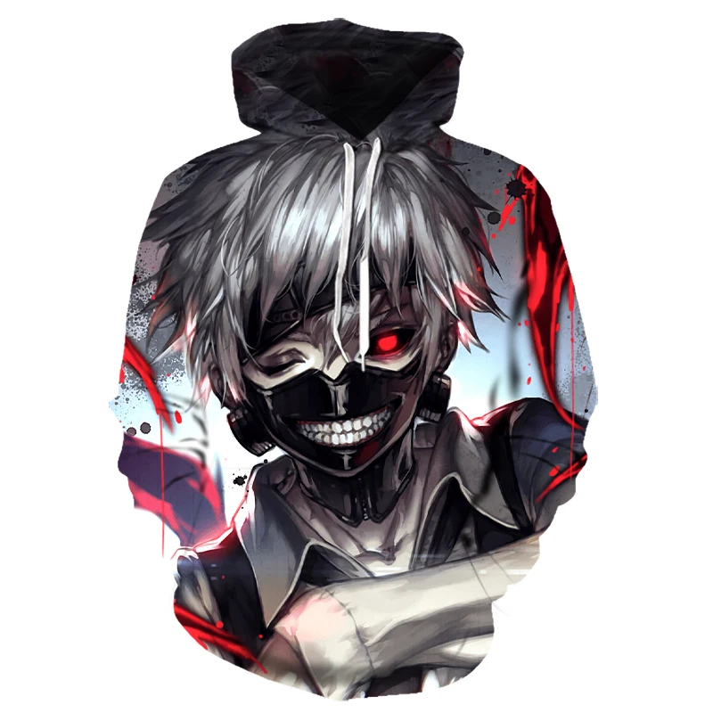 

Tokyo Ghoul 3D Hoodies Sweatshirts Mannen/vrouwen Trainingspakken Anime Kaneki Ken 3D Print Hoodies Dunne Herfst Sweatshirts