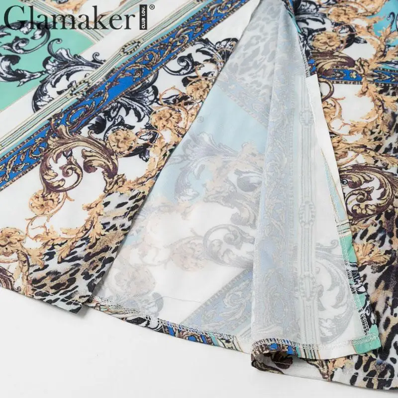 Glamaker, Леопардовый принт, Ретро стиль, макси платье, для женщин, без рукавов, вечерние, для клуба, праздничное платье, сексуальное, винтажное, с высоким разрезом, v-образный вырез, длинное, dvestidos
