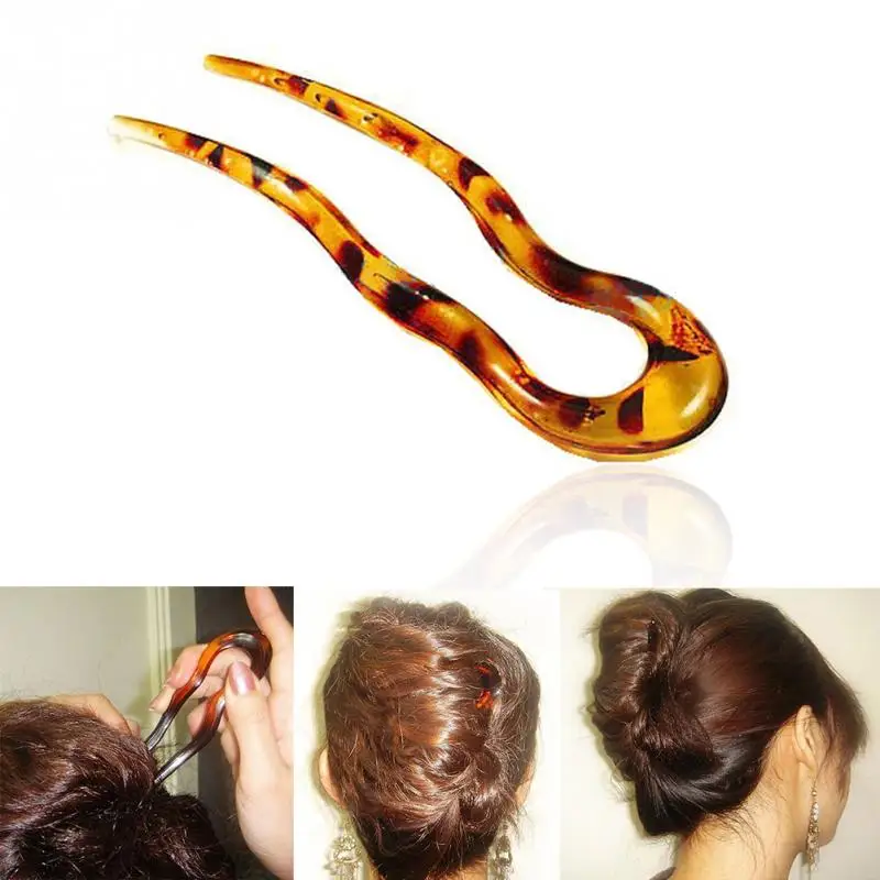 Женская черная волшебная Гибкая заколка для волос пластиковая шпилька зажимы