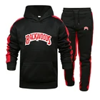 Мужской флисовый костюм Ashion 2021, толстая теплая спортивная одежда с капюшоном и штаны, уличный фитнес-костюм, домашний повседневный костюм, костюм из 2 предметов