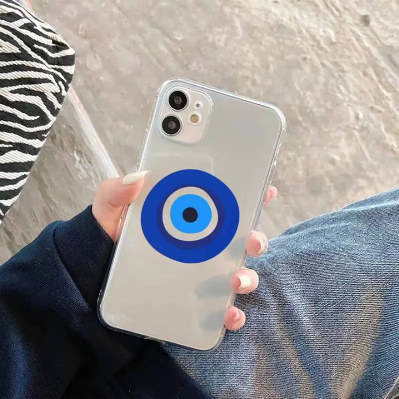 

Evil eye Phone Case Transparent for iPhone 12 11 mini pro XS MAX 6 6S 8 7 Plus X 5S SE 2020 XR