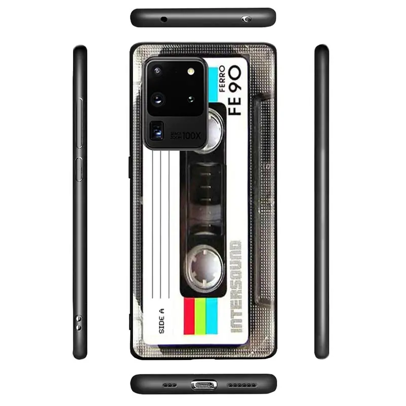

Magnetic tape Cassette audio tape For Samsung A01 02 02S 11 12 21 21S 22 31 32 41 42 51 72 S20 Ultra Plus 4G 5G phone Soft Case