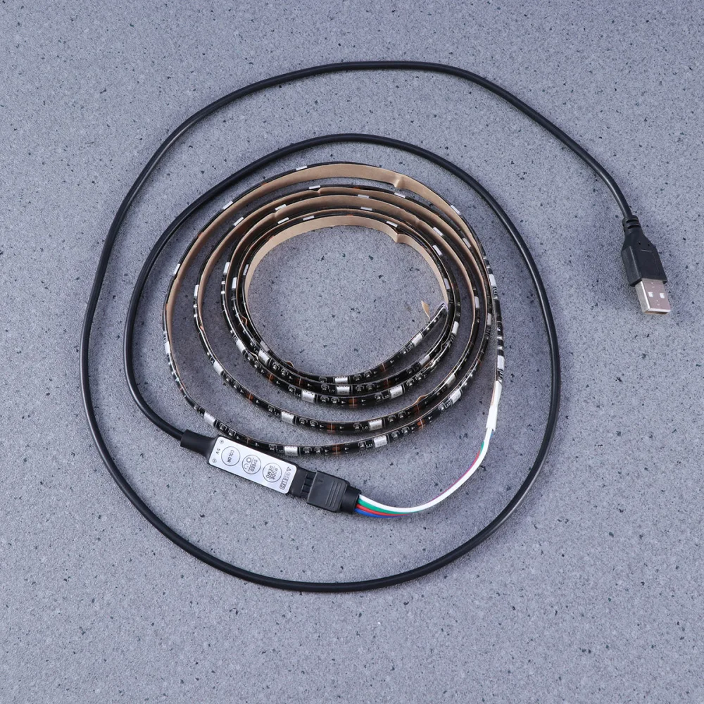 

0.5m 5050 SMD Rope Light Waterproof RGB Flexible LED Strip Light with Manual Control USB Cable for TV Closet Outdoor Lighting