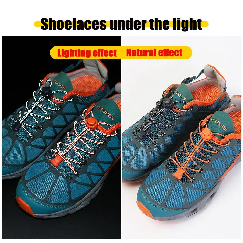 1 пара светоотражающих эластичных шнурков фирменные шнурки без для занятий