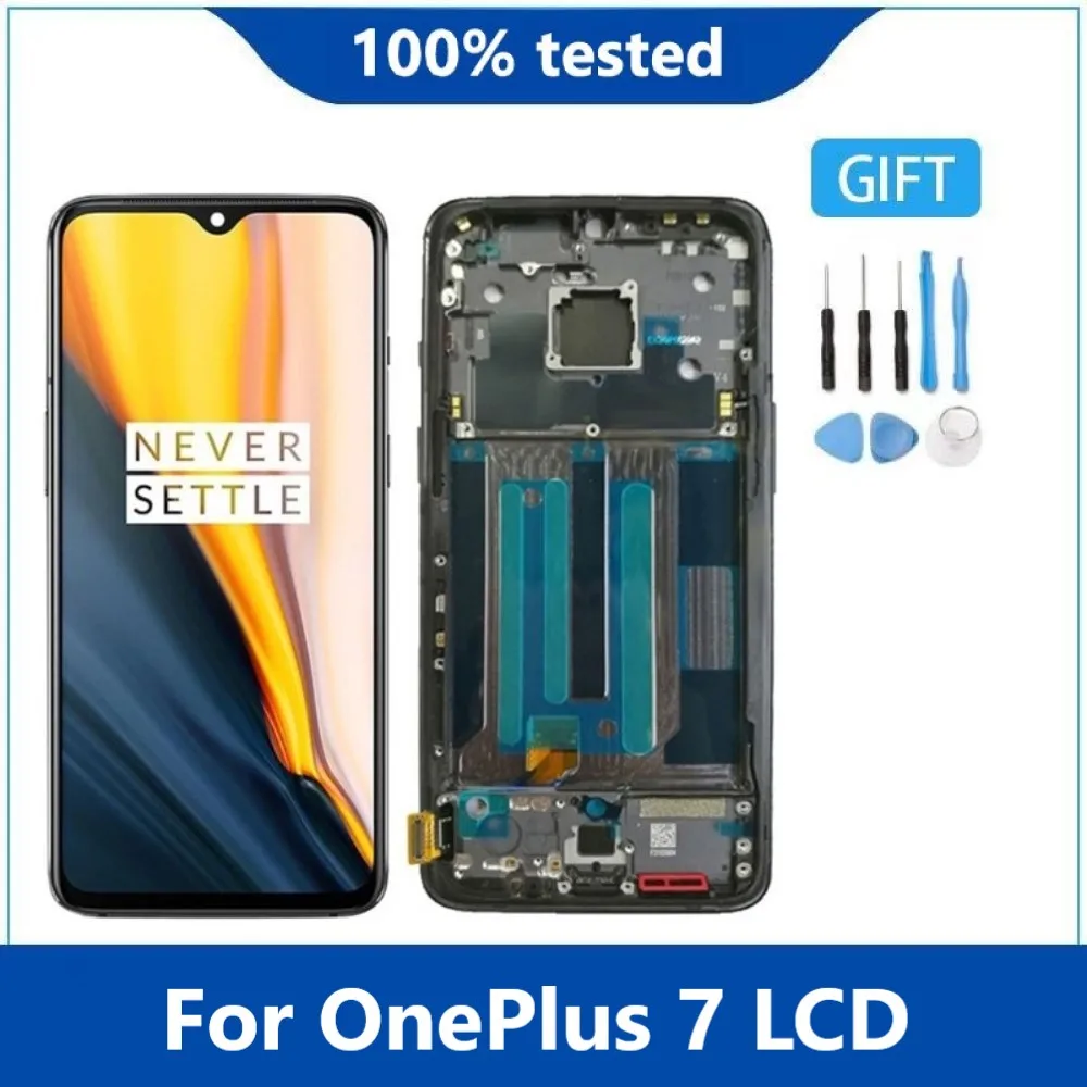 

Оригинальный OLED-дисплей для OnePlus 7 LCD кодирующий преобразователь сенсорного экрана в сборе Замена для OnePlus Seven GM1901 GM1900 GM1905 LCD