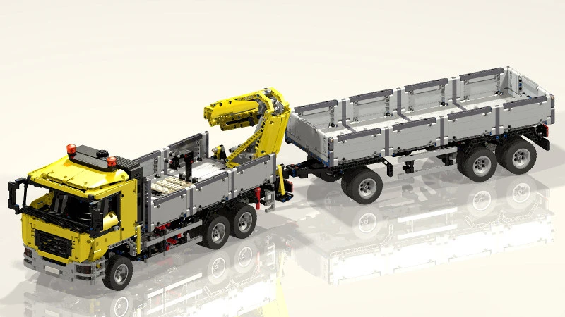Новая технология legoins MOC 4156 мужской транспортный грузовик функция мощности
