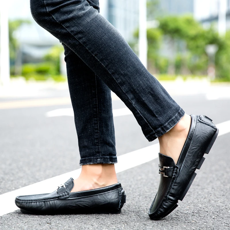 

Fashion Men Shoes Casual Sneakers Loafers Luxury Office Business Sport Flat Round Toe Moccasins Driving Shoes Trend British