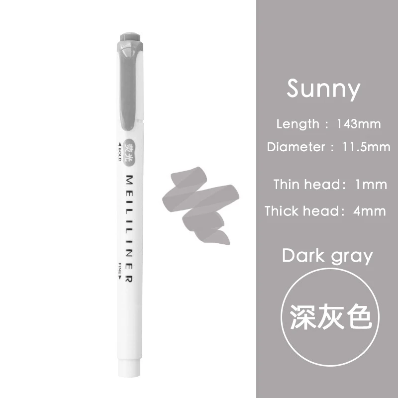 Темно серый ручкой отметки с двойной головкой краска на водной основе ручка для