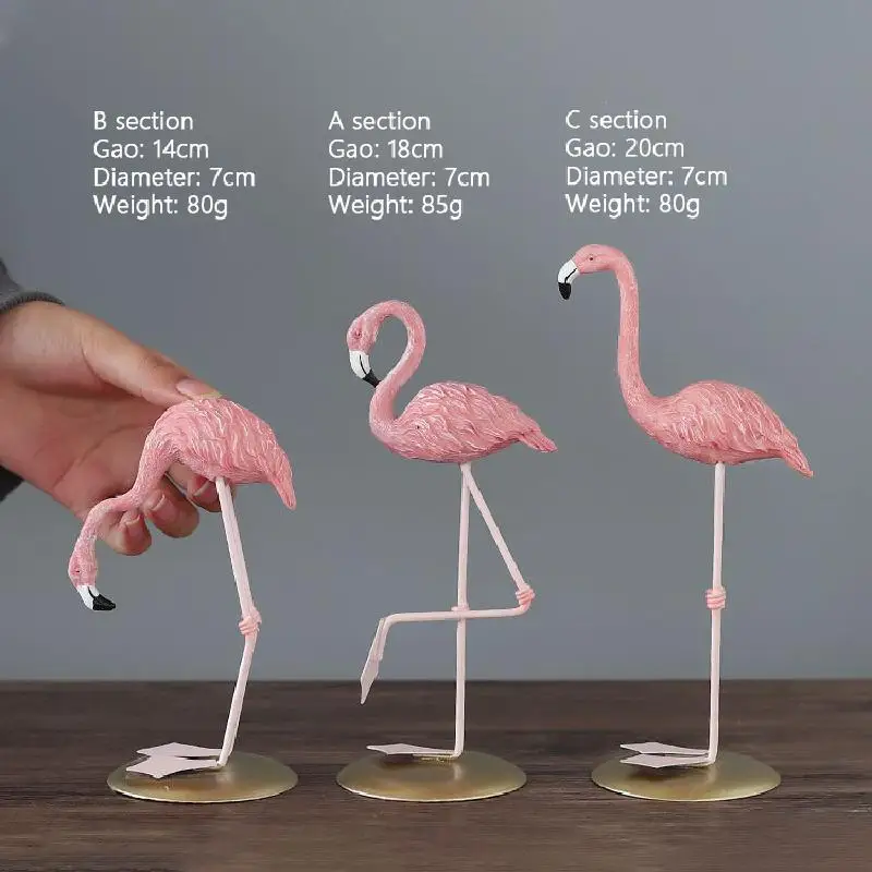 

Nordic INS Phoenicopteridae Figurine Resin Ornament Crafts Decoration Arts Gifts Home Decoration Accessories For Living Room