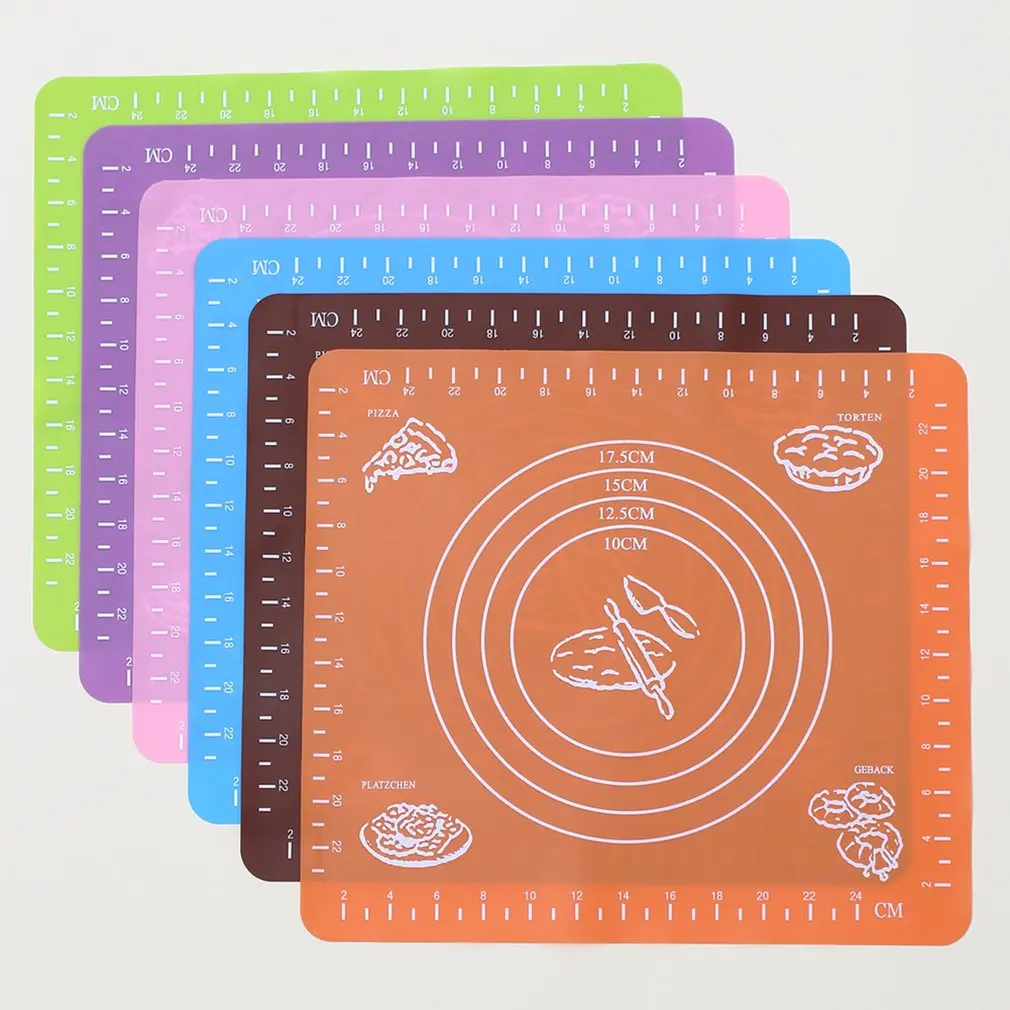 Nonstick Silicone Scale Baking Mat Oven Rolling Dough Pad Fondant Pastry Cooking Tools | Дом и сад