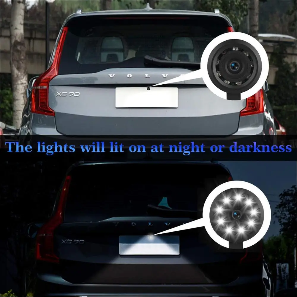 

Misayaee Car Rear View Reverse Parking Camera Golden 8 Led for Citroen DS 5 DS5 2012~2018 Night Vision Waterproof