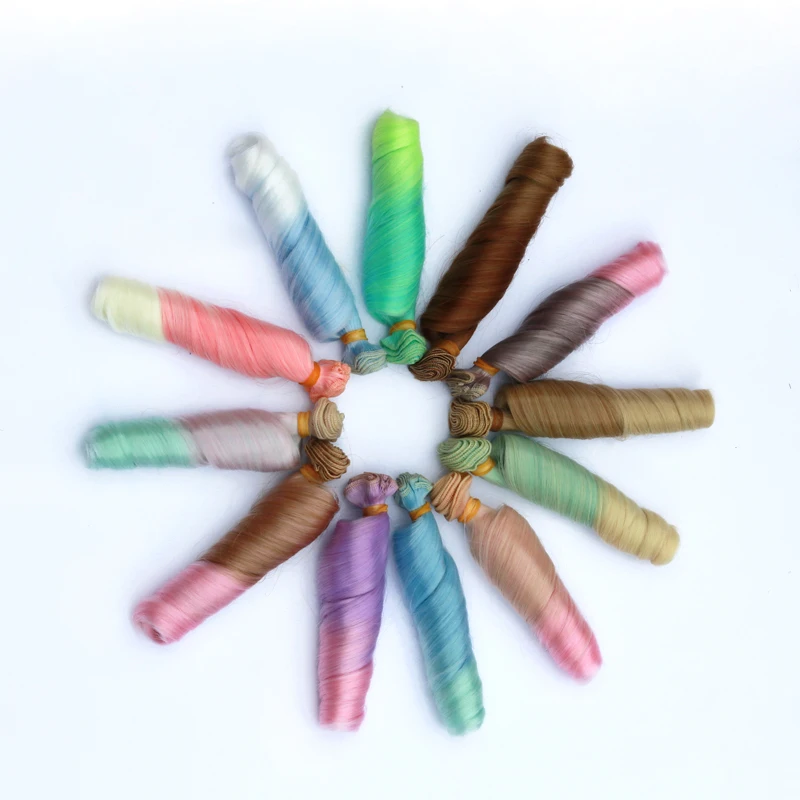 Moda 15 см Сделай Сам мини-муньека trenzas материал с высокой температурой Peluca из